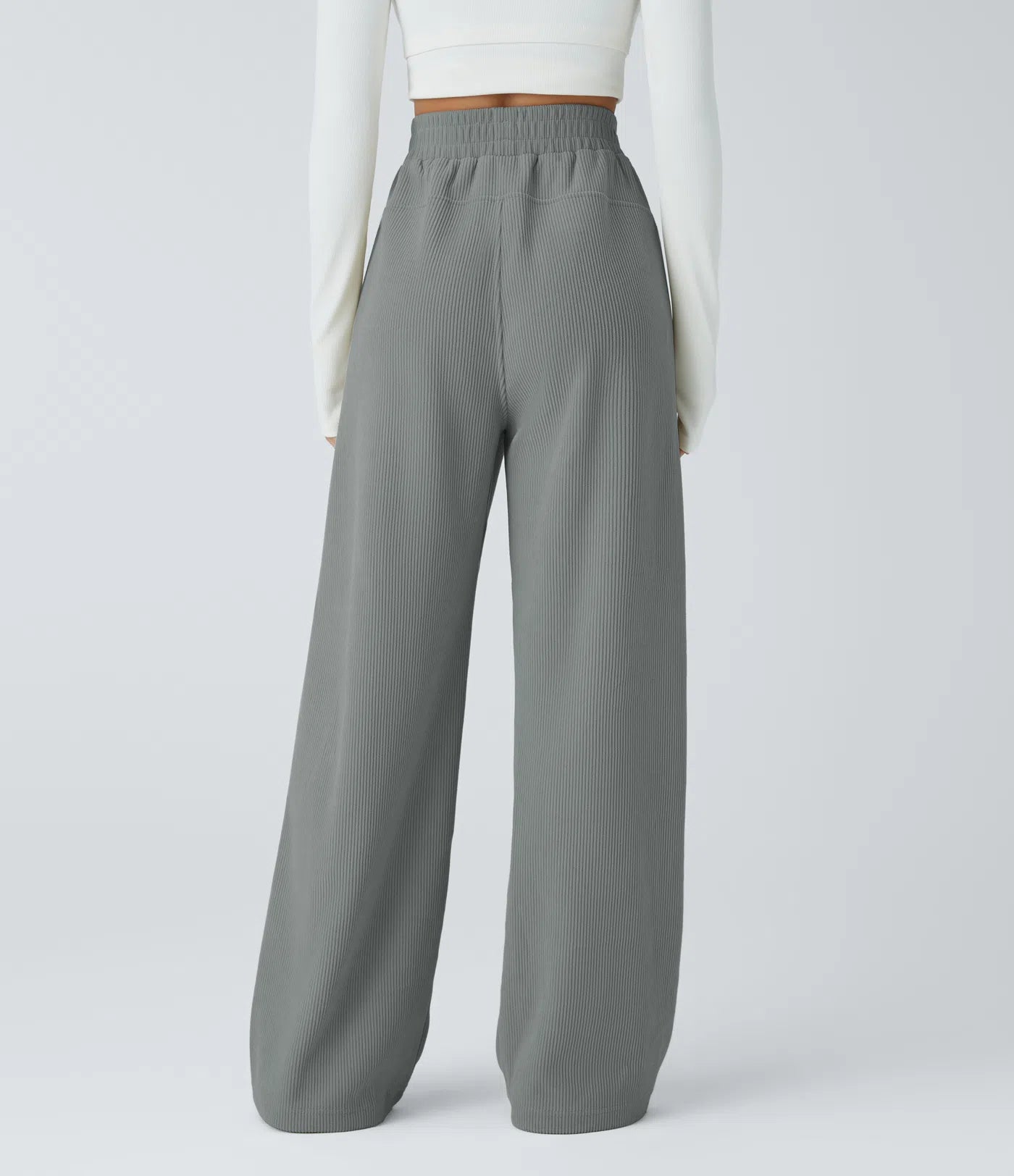 Damen Cordhose mit geradem Bein – Hohe Taille, elastischer Bund, bequem, vielseitig kombinierbar