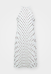 Sommerkleid mit Polka-Dots – knielang, ärmellos, Chiffon, Rundhalsausschnitt