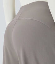 Damen-Hose mit weitem Bein – Hohe Taille, elastischer Bund, bequem, lässig