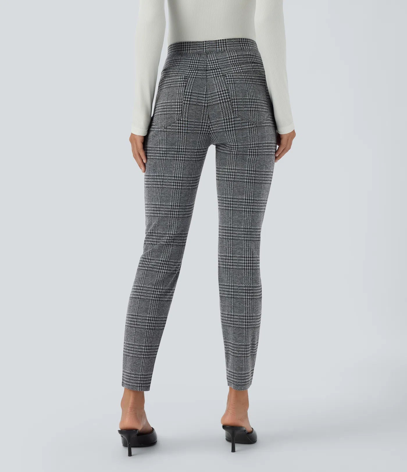 Damen Skinny-Hose mit hohem Bund – Elastisch, figurbetont, mit Taschen