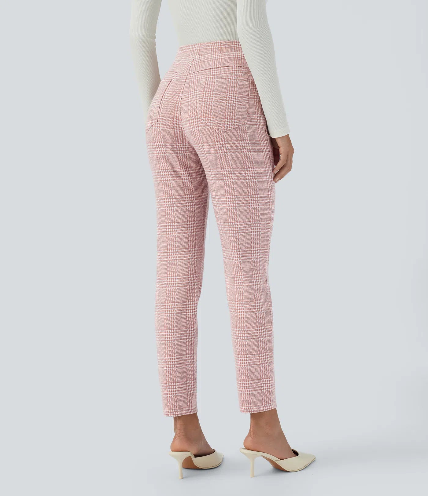 Damen Skinny-Hose mit hohem Bund – Elastisch, figurbetont, mit Taschen