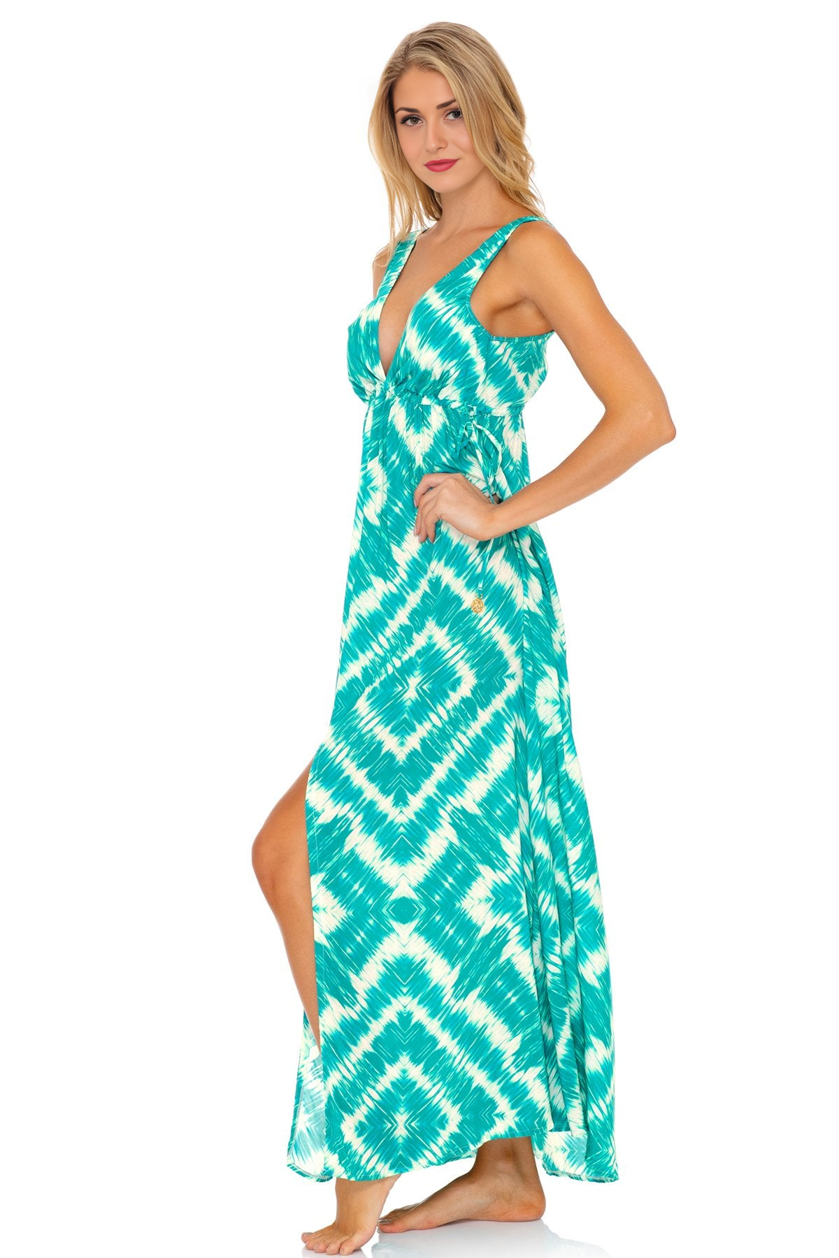 Maxikleid in Türkis – Sommerlicher Look mit Boho-Charme