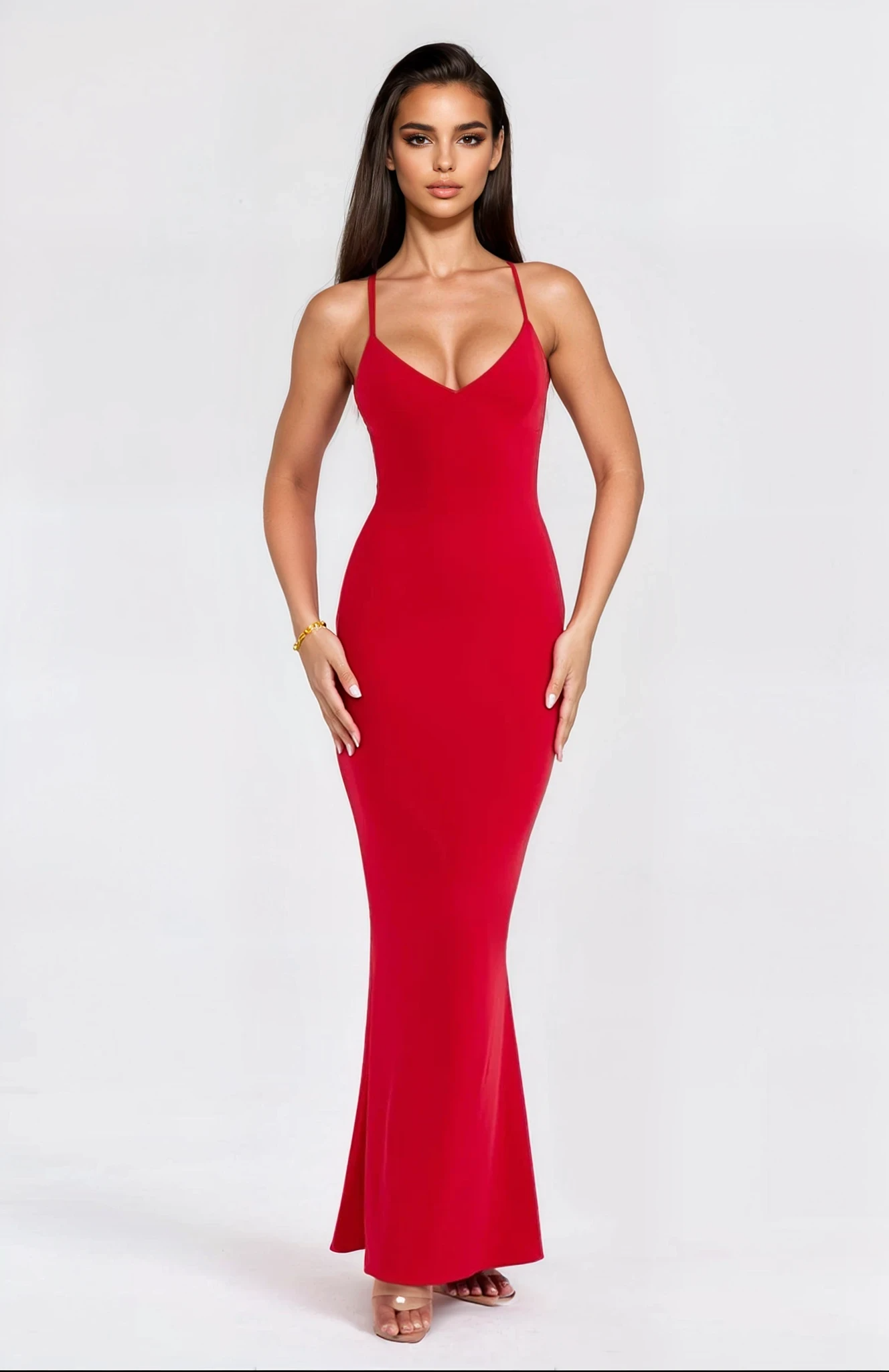 Variant image for Damen Maxi Kleid Schwarz Größe M Polyester-13