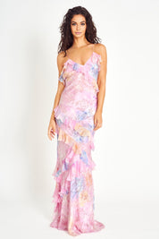 Romantisches Maxikleid mit Volants – Ideal für Sommerfeste und besondere Anlässe