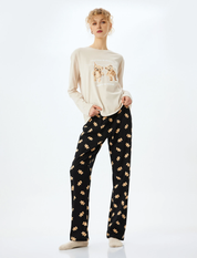 Gemütlicher Baumwoll-Pyjama mit Bärchen-Print – Komfort für süße Träume