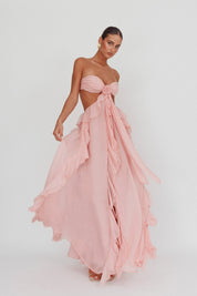 Boho Maxikleid mit Volants und Bandeau-Top – Perfekt für Strand, Urlaub und Events