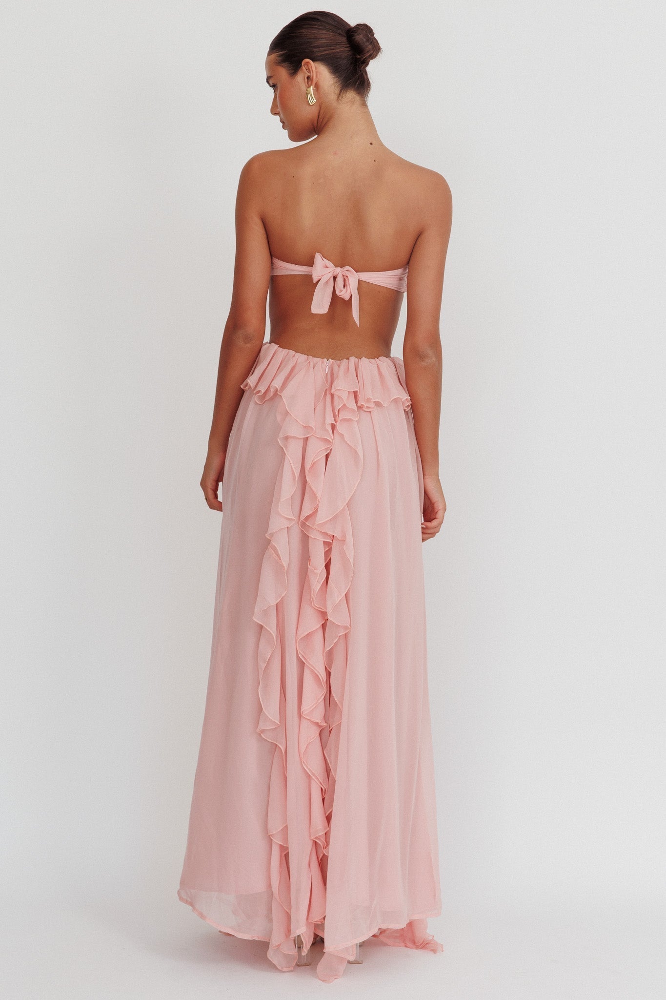 Boho Maxikleid mit Volants und Bandeau-Top – Perfekt für Strand, Urlaub und Events