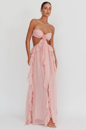Boho Maxikleid mit Volants und Bandeau-Top – Perfekt für Strand, Urlaub und Events