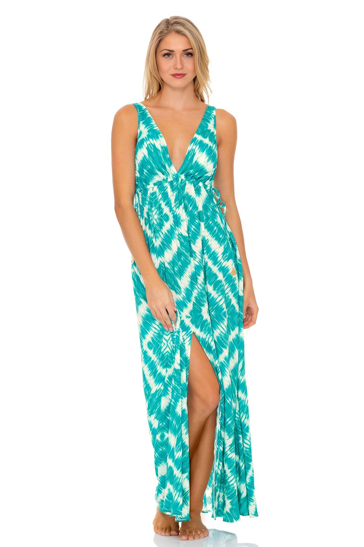 Maxikleid in Türkis – Sommerlicher Look mit Boho-Charme