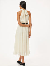 Midikleid in Creme mit Punkten – Eleganz & Leichtigkeit
