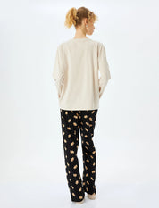 Gemütlicher Baumwoll-Pyjama mit Bärchen-Print – Komfort für süße Träume