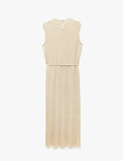 Elegantes Plissee-Maxikleid in Gold – Stilvoll & Zeitlos