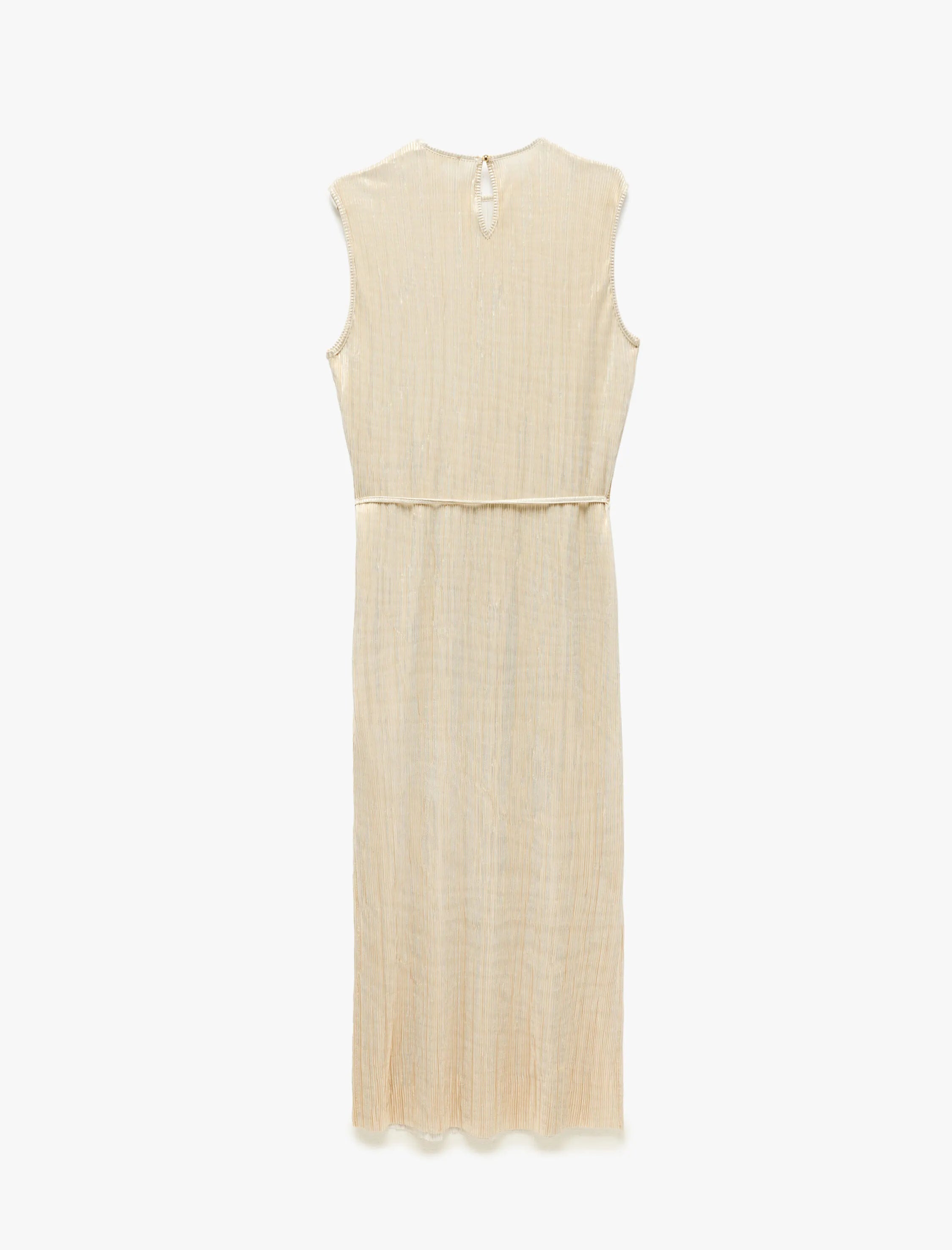 Elegantes Plissee-Maxikleid in Gold – Stilvoll & Zeitlos
