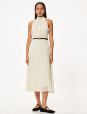 Midikleid in Creme mit Punkten – Eleganz & Leichtigkeit
